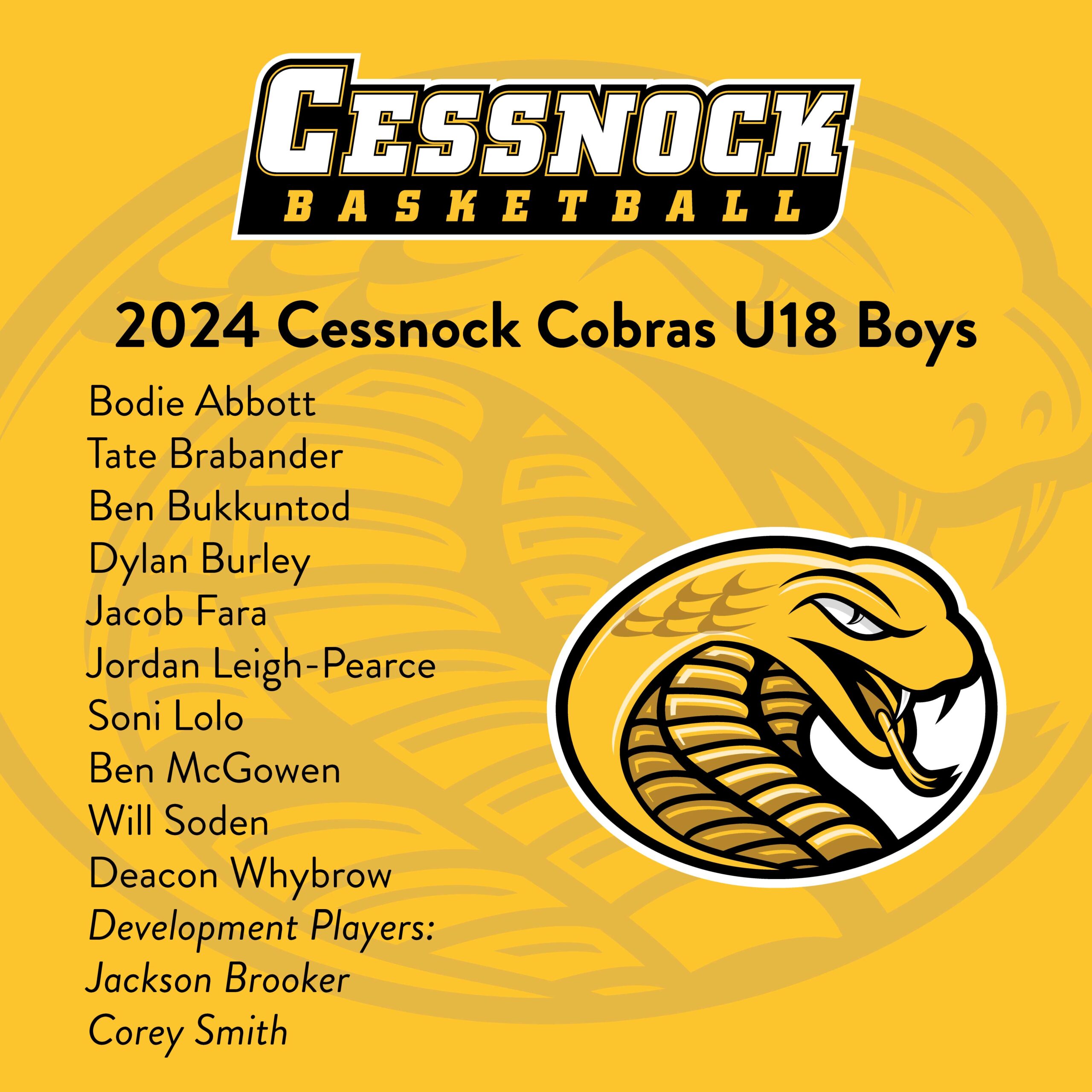 2024 Cessnock Cobras Team Announcement